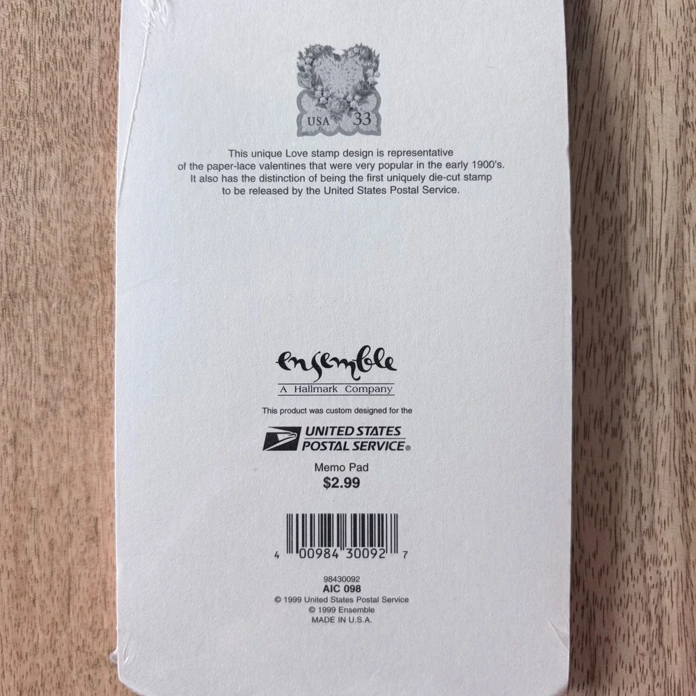 Vintage Hallmark USPS Love Stamp Memo Pad DaySpring Floral Stationery Bundle 3pc